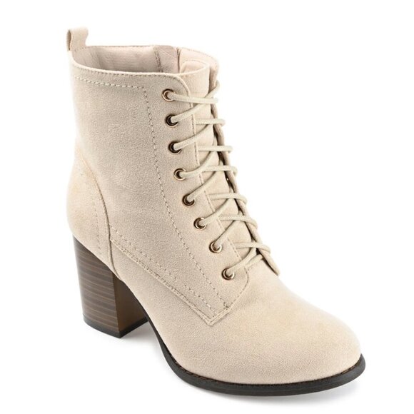 Journee Collection Womens Baylor Stacked Heel Booties - Picture 1 of 8